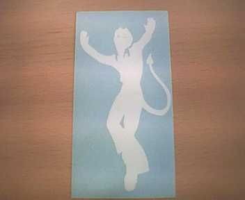 Devil sticker white